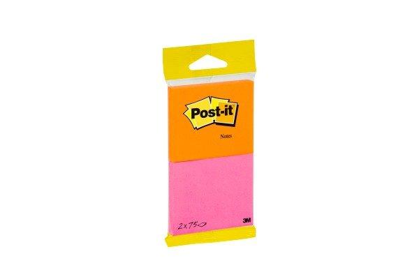 Post-It POST-IT Notes 76x63,5mm 6720-PO pink/orange 2x75 Blatt  