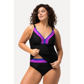 Ulla Popken  Tankini con glitter, coppe morbide, spalline regolabili e materiale riciclato 