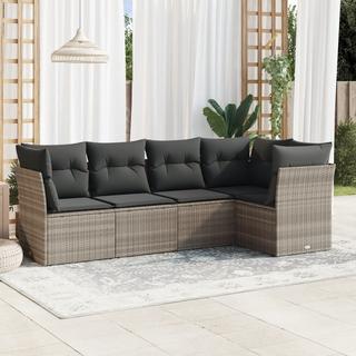 VidaXL set divano da giardino Polirattan  