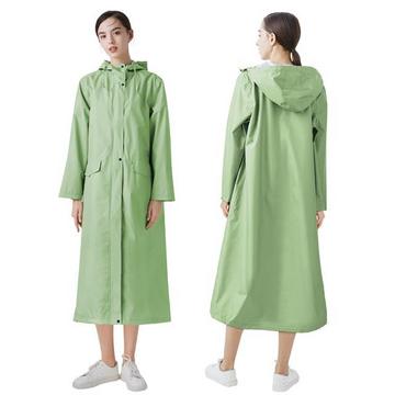 Langer Regenmantel Wasserdichte Regenjacke Unisex Regenponcho mit Pattentasche