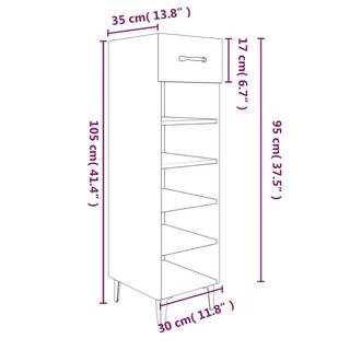 VidaXL Armoire à chaussures bois d'ingénierie  