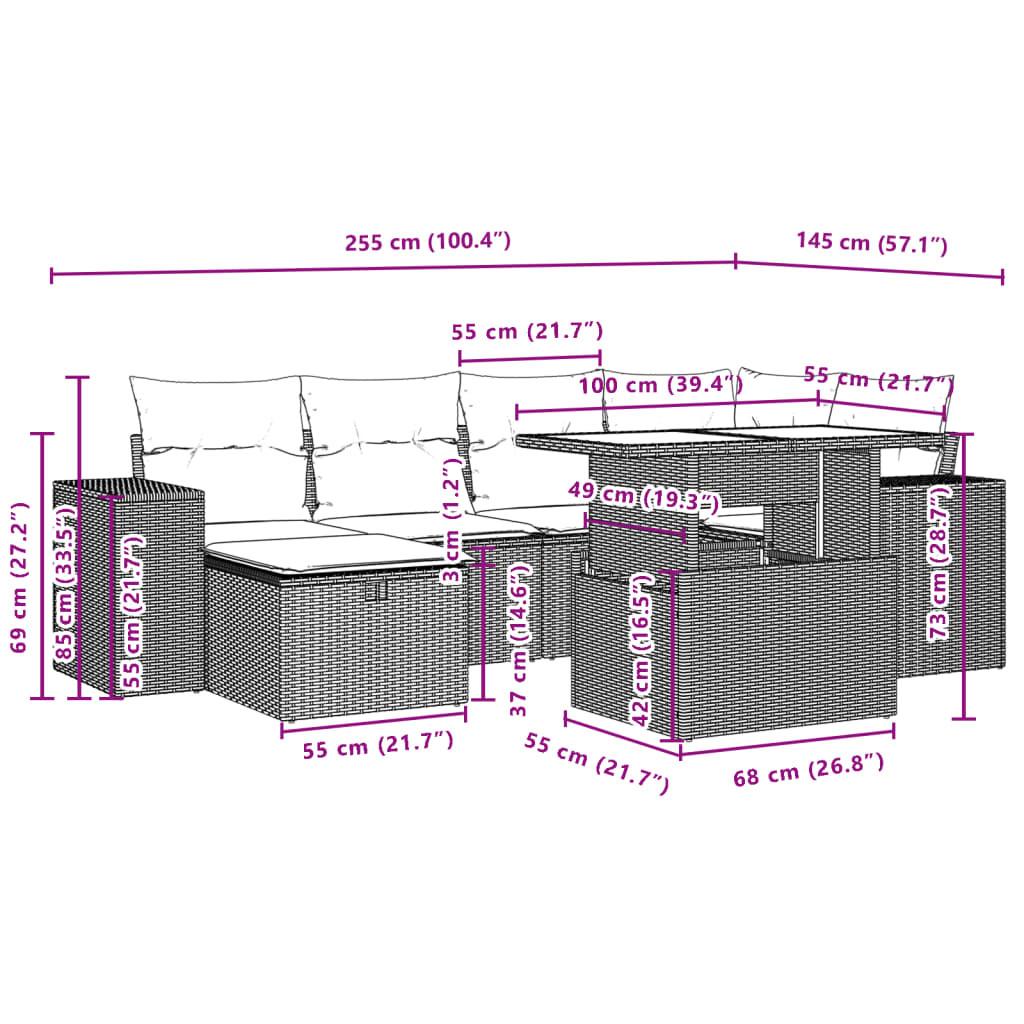 VidaXL Garten sofagarnitur poly-rattan  