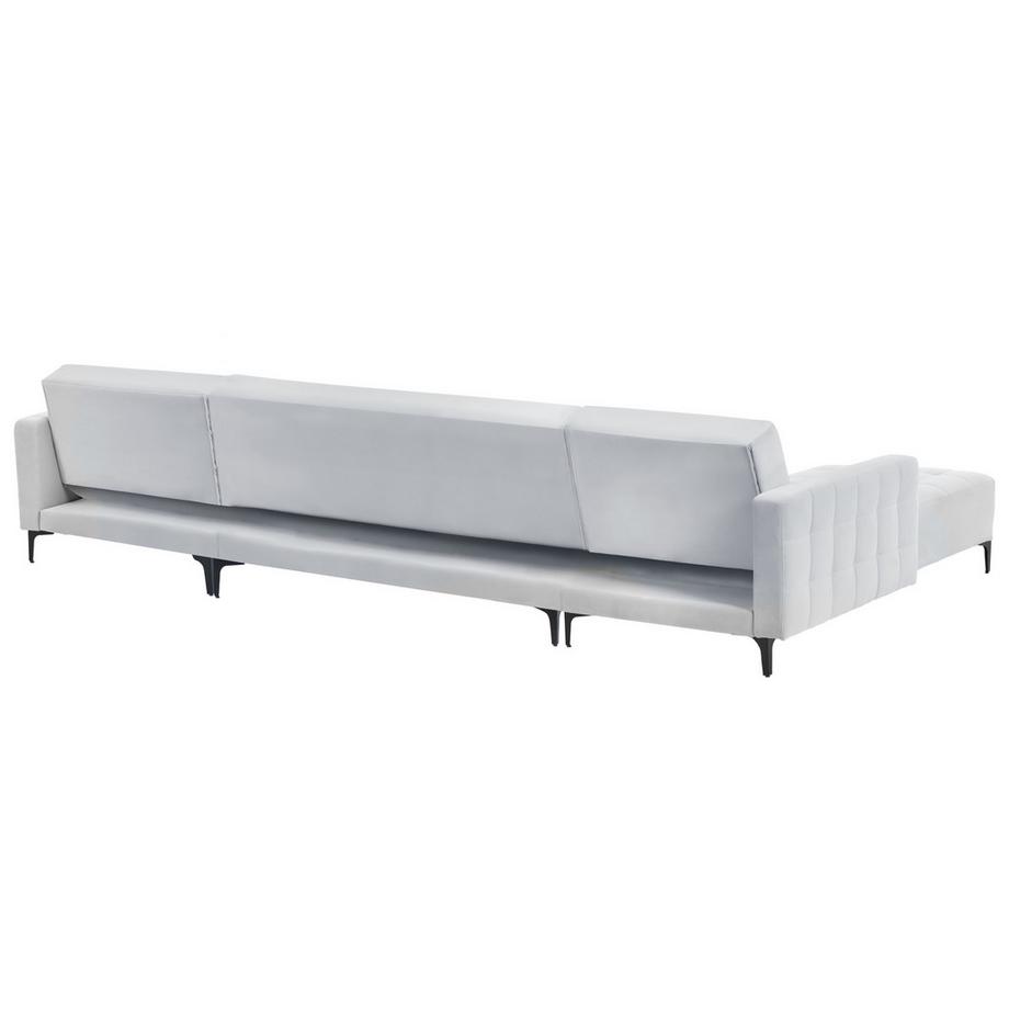 Beliani U-förmiges Sofa aus Samtstoff  ABERDEEN  