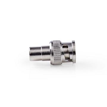 Adattatore BNC | BNC Hane | RCA Hona | Piastre in nichel | 50 Ohm | Rak | Metallo | Argento | 10 st. | Busta