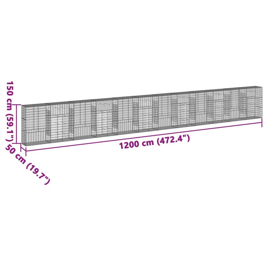 VidaXL Panier gabion fer  