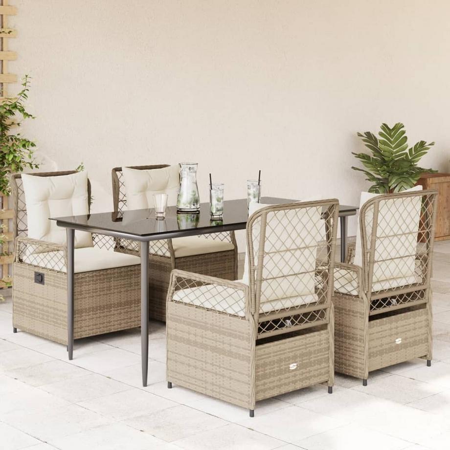 VidaXL set da pranzo da giardino Polirattan  