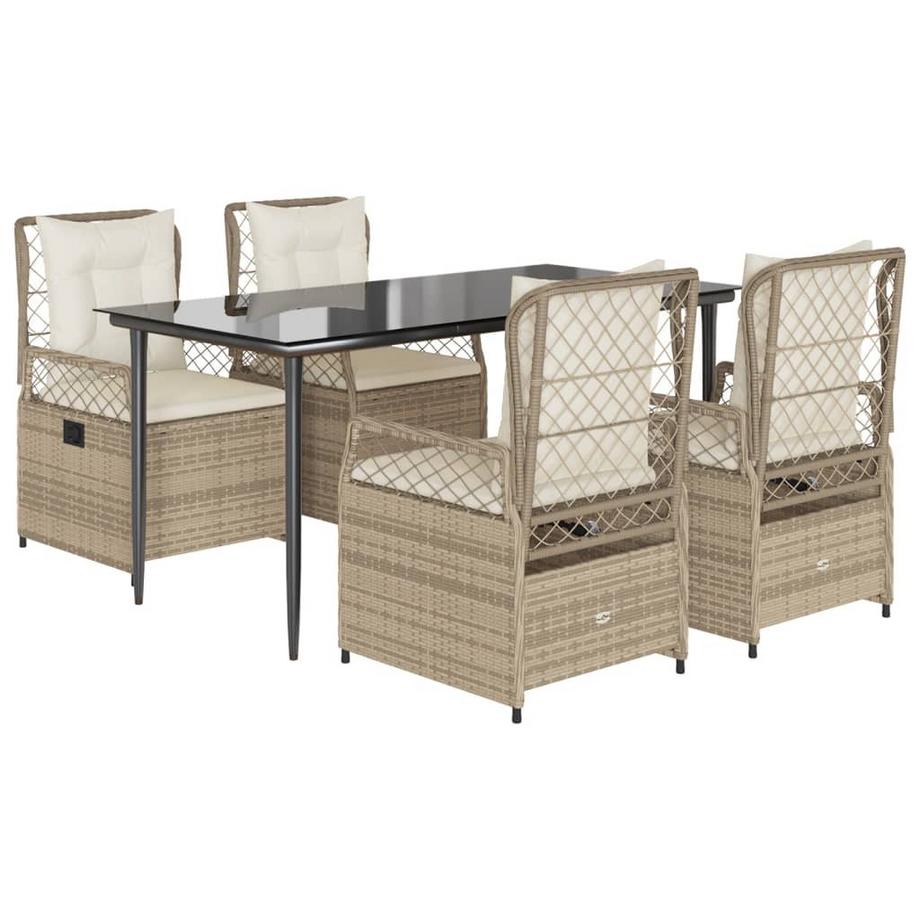 set da pranzo da giardino Polirattan