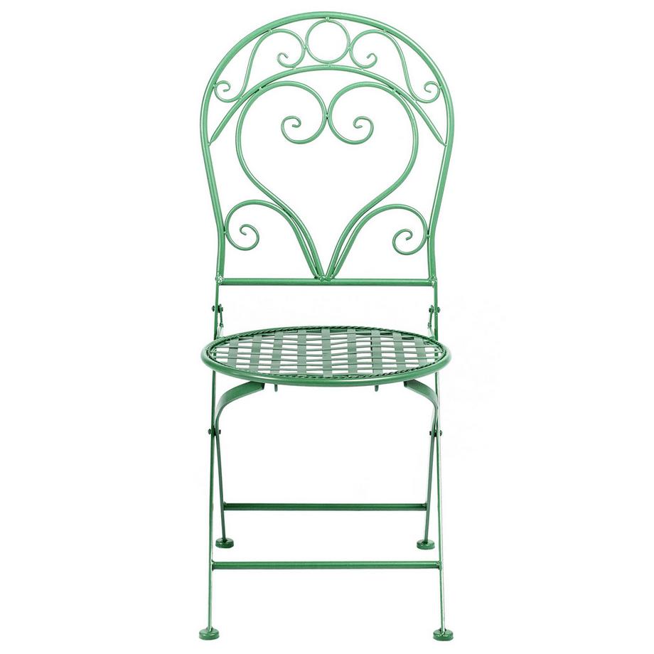 Beliani Lot de 2 chaises de jardin en Métal Rétro ALBINIA  
