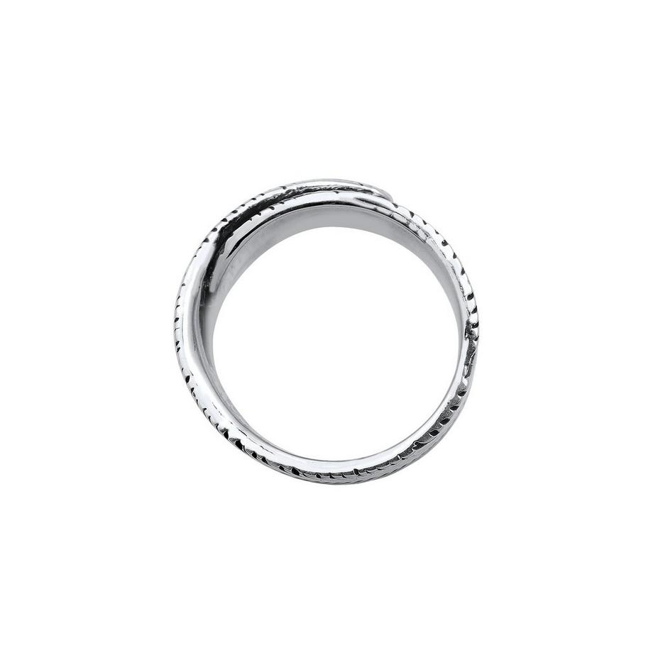 Kuzzoi  Ring  Feder Vintage Trend Oxidiert 925 Silber 