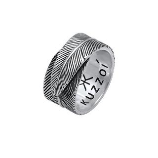 Kuzzoi  Ring  Feder Vintage Trend Massiv 925 Silber 