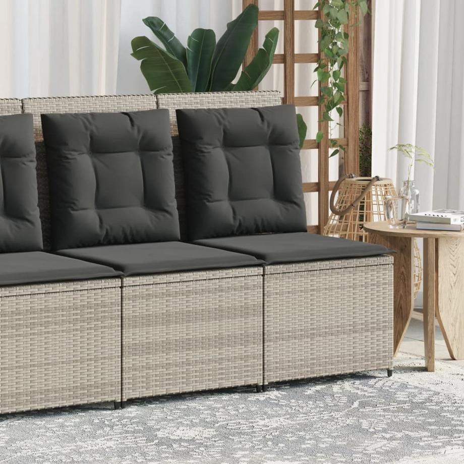 VidaXL Canapé de jardin inclinable rotin synthétique  