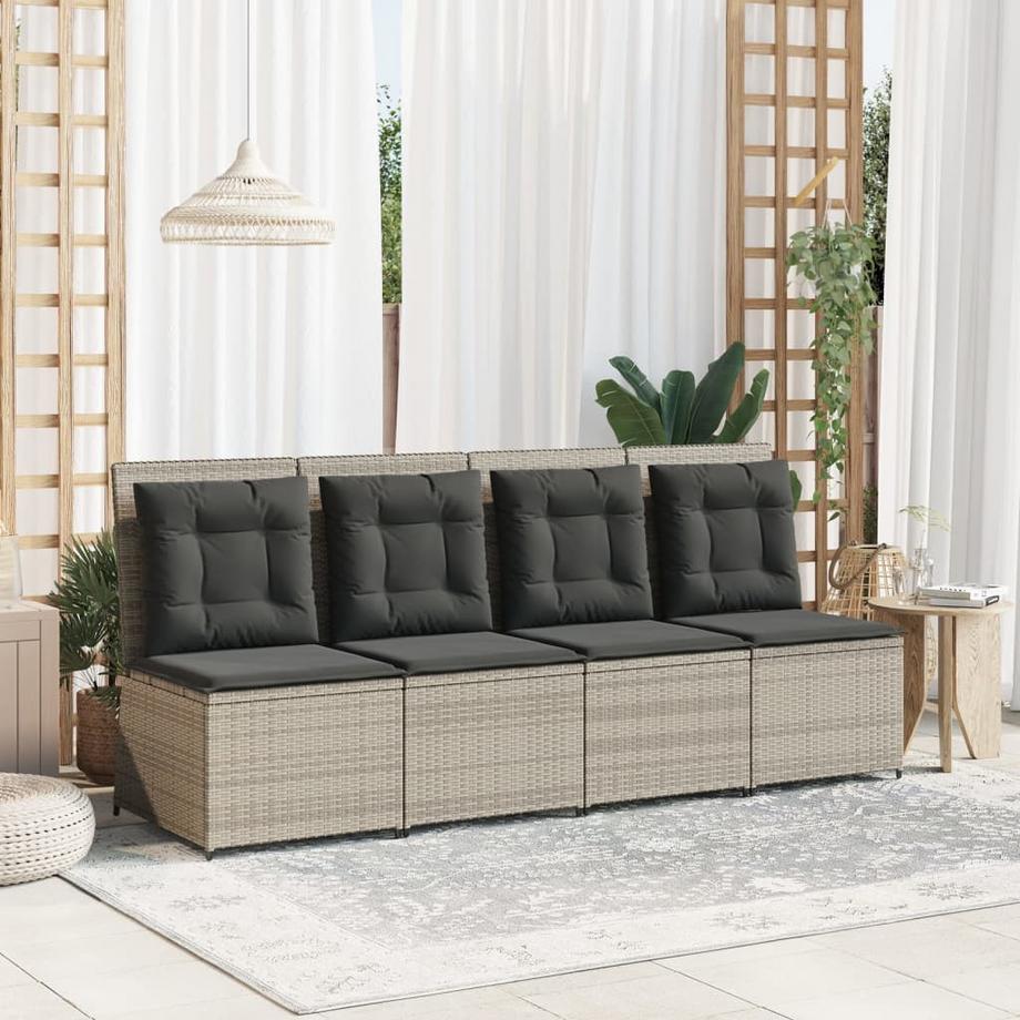 VidaXL Canapé de jardin inclinable rotin synthétique  
