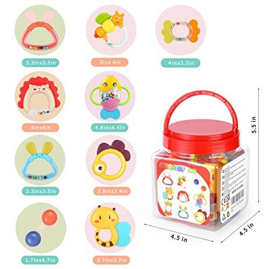 Activity-board  Baby-Rassel-Beißring-Set Baby-Spielzeug 