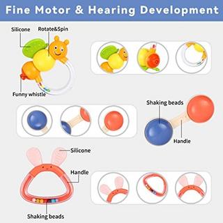 Activity-board  Ensemble d'anneaux de dentition pour bébé, jouet pour bébé 