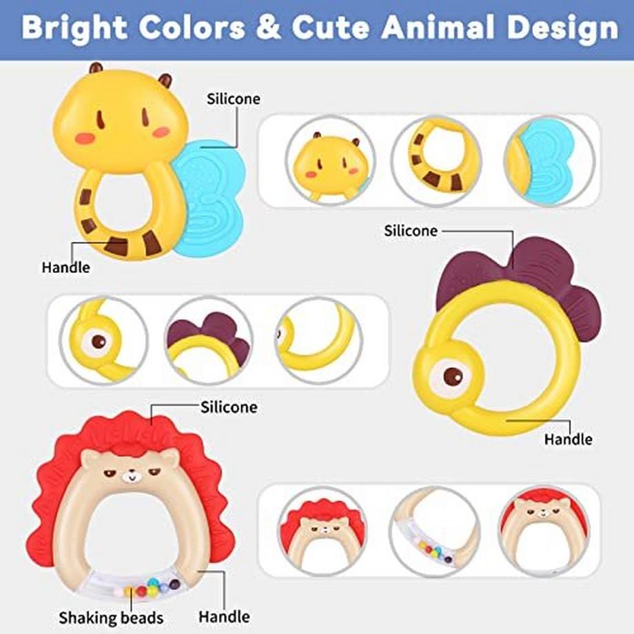 Activity-board  Baby-Rassel-Beißring-Set Baby-Spielzeug 