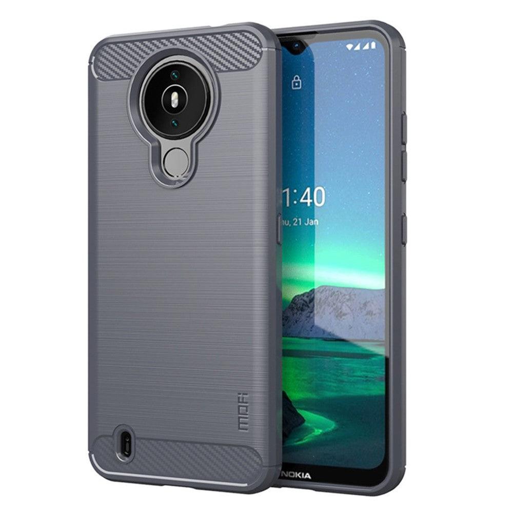 Cover-Discount  Nokia 1.4 - Mã©Tal Look Carbone Caoutchouc Coque 