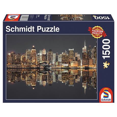 Schmidt  Puzzle New York Skyline bei Nacht (1500Teile) 
