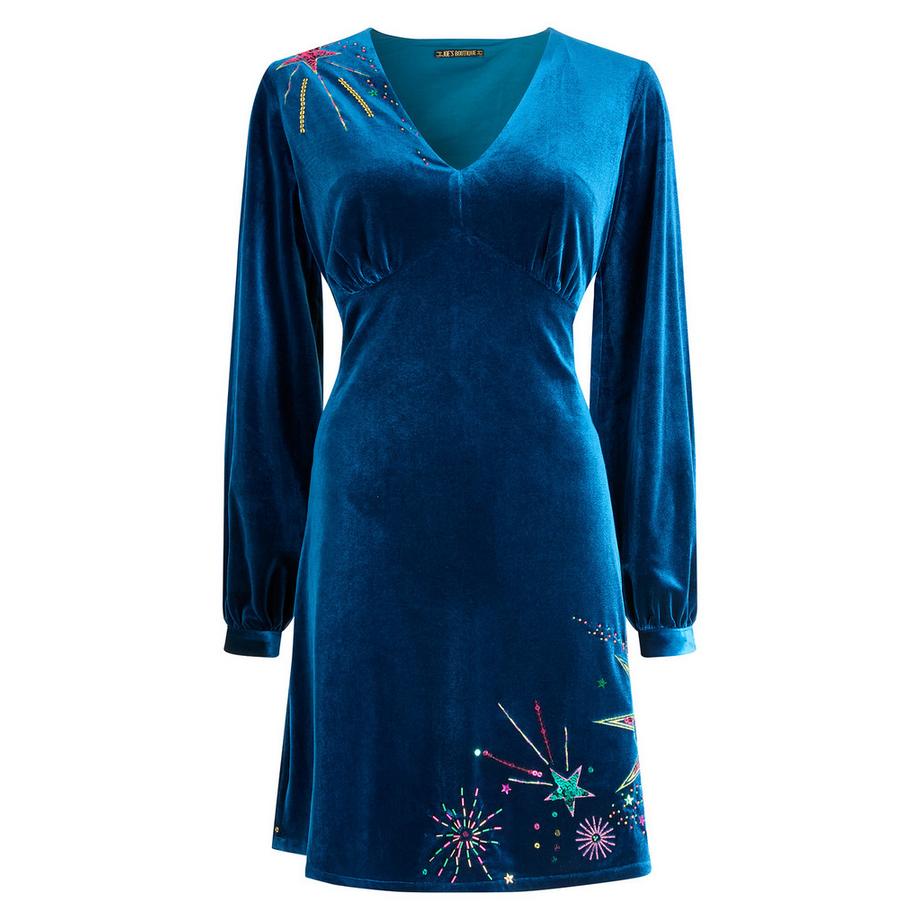 Joe Browns Stretch Samt Paillettenkleid  