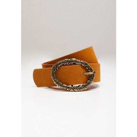 Damart  Ceinture boucle fantaisie croûte de cuir aspect suédé 