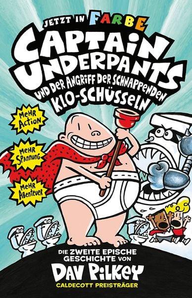 Captain Underpants Band 2 - Angriff der schnappenden Kloschüsseln Dav Pilkey Copertina rigida 