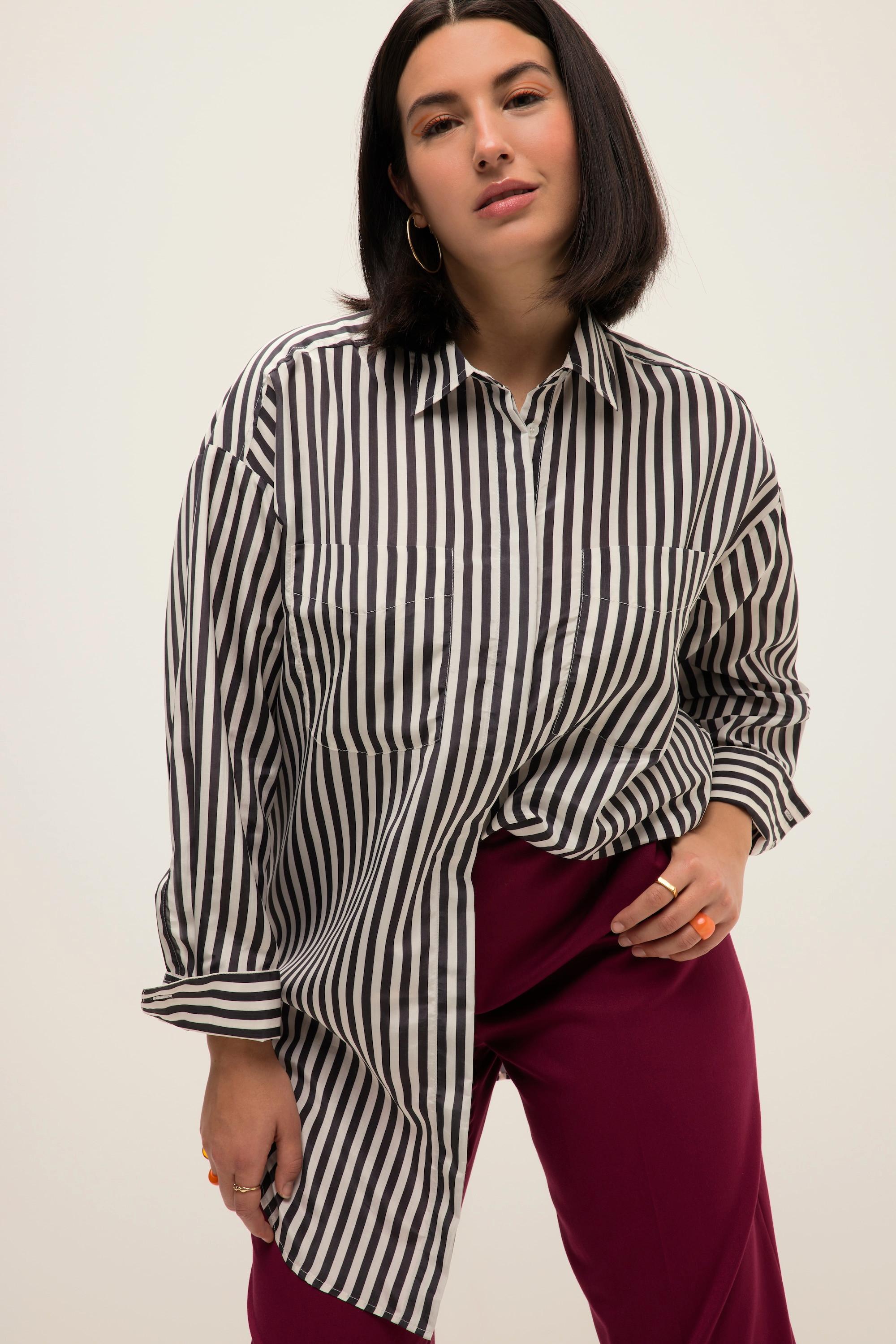 Studio Untold  Camicia dal taglio oversize con righe, collo da camicia e maniche lunghe 