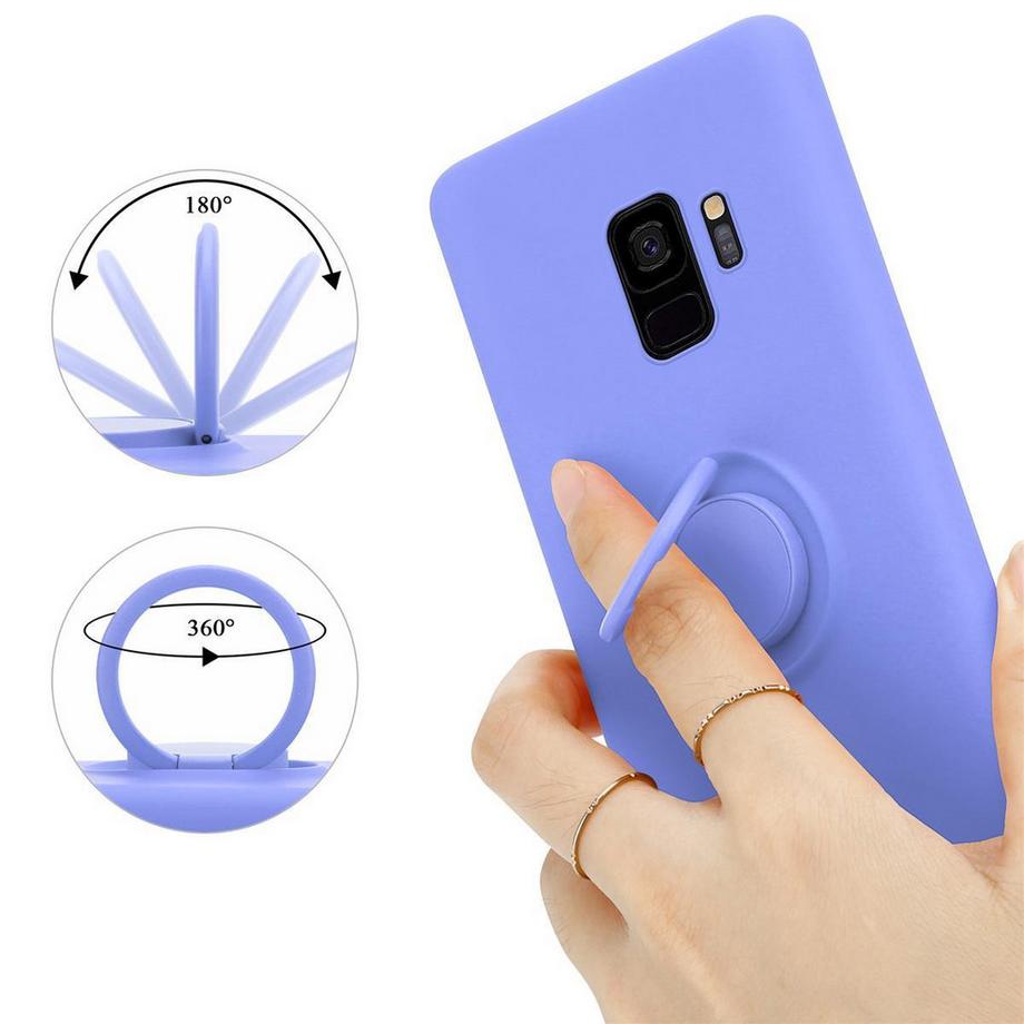 Cadorabo  Hülle für Samsung Galaxy S9 TPU Silikon mit Ring Liquid 