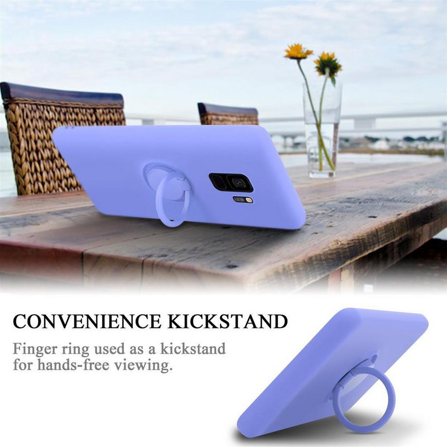 Cadorabo  Hülle für Samsung Galaxy S9 TPU Silikon mit Ring Liquid 