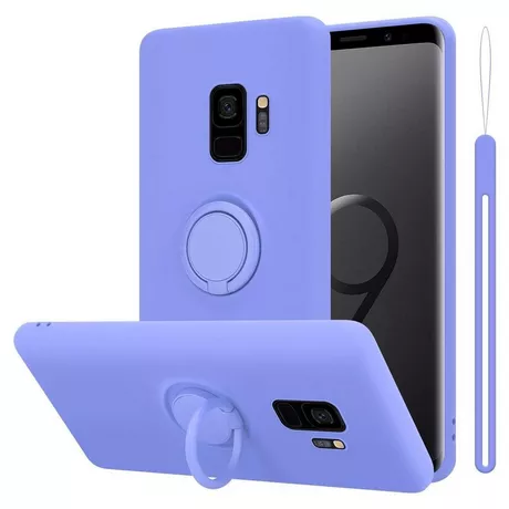 Cadorabo  Housse compatible avec Samsung Galaxy S9 - Coque de protection en silicone TPU flexible avec anneau 