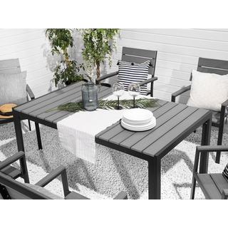 Beliani Gartentisch mit Stühlen aus Kunstholz Industriell COMO  