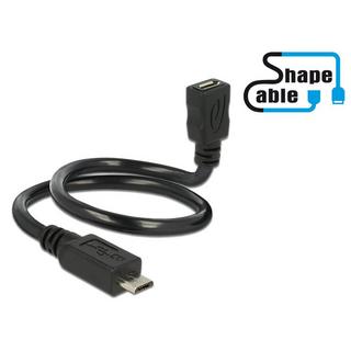 DeLock  0.35m, 2xUSB2.0 Micro-B USB Kabel 0,35 m USB 2.0 Micro-USB B Schwarz 