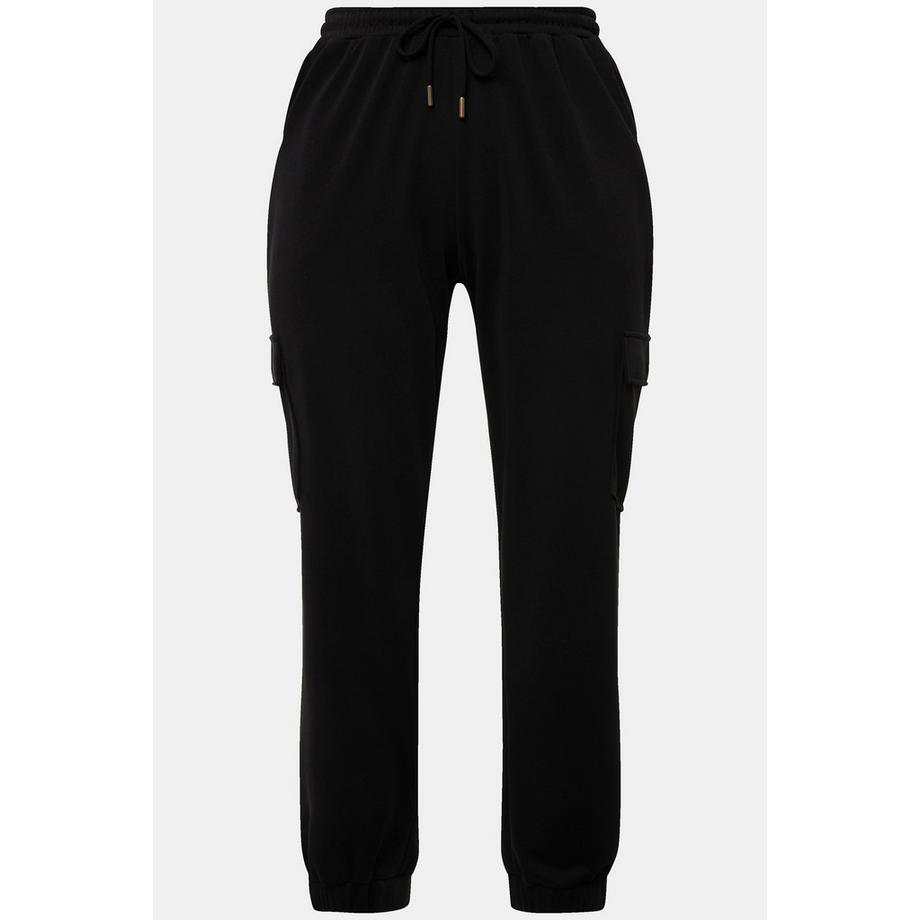 Ulla Popken Parachute Sweathose Weites Bein Elastiksaum Modalmix  