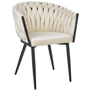 Beliani Set mit 2 Stühlen aus Samtstoff Glamourös MILAN  