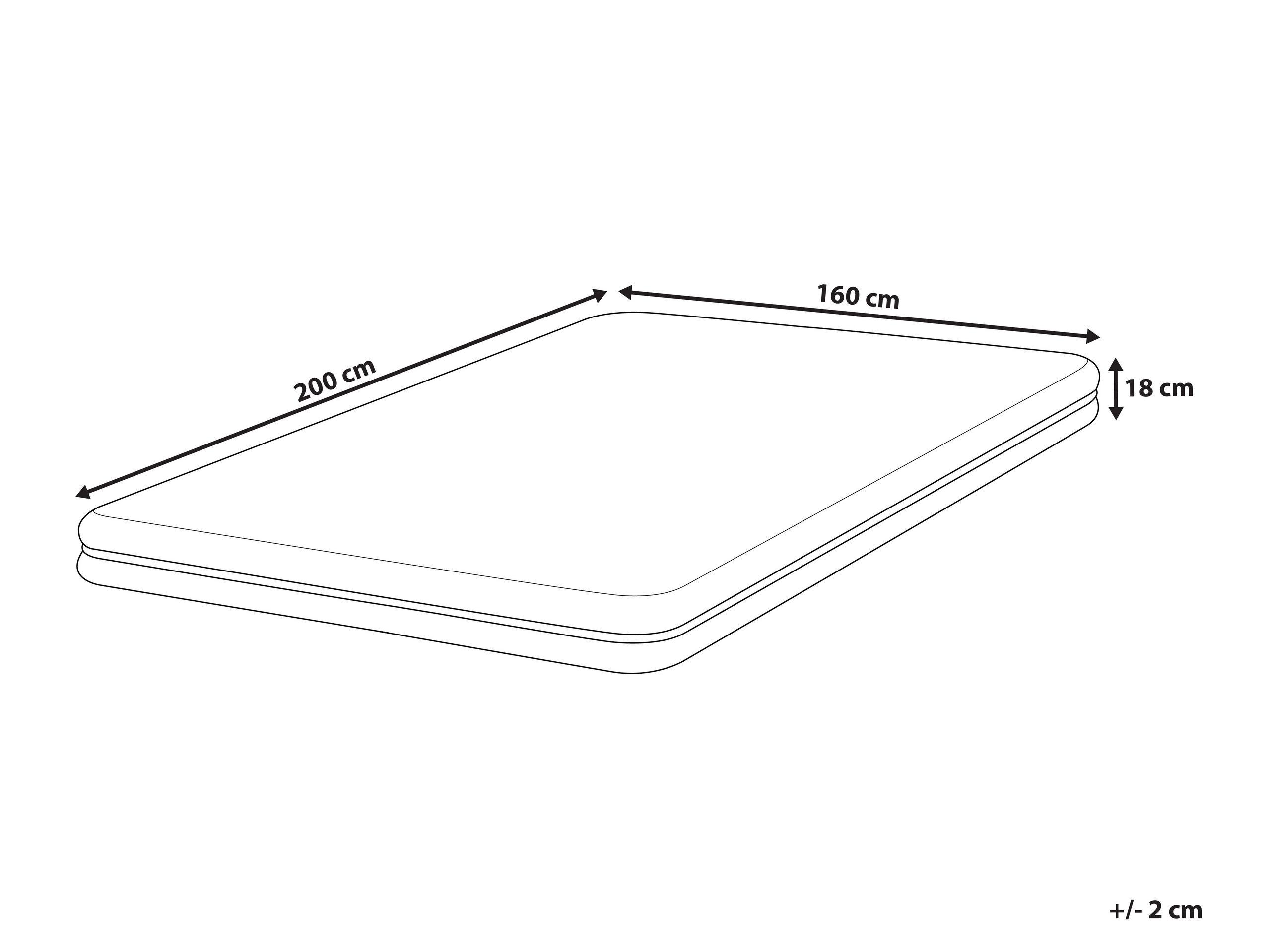 Beliani Matelas à mémoire de forme en Mousse de polyuréthane JOLLY  