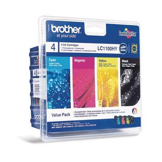 brother  BROTHER Valuepack Tinte HY CMYBK LC-1100VH MFC-6490CW 900/750 Seiten 