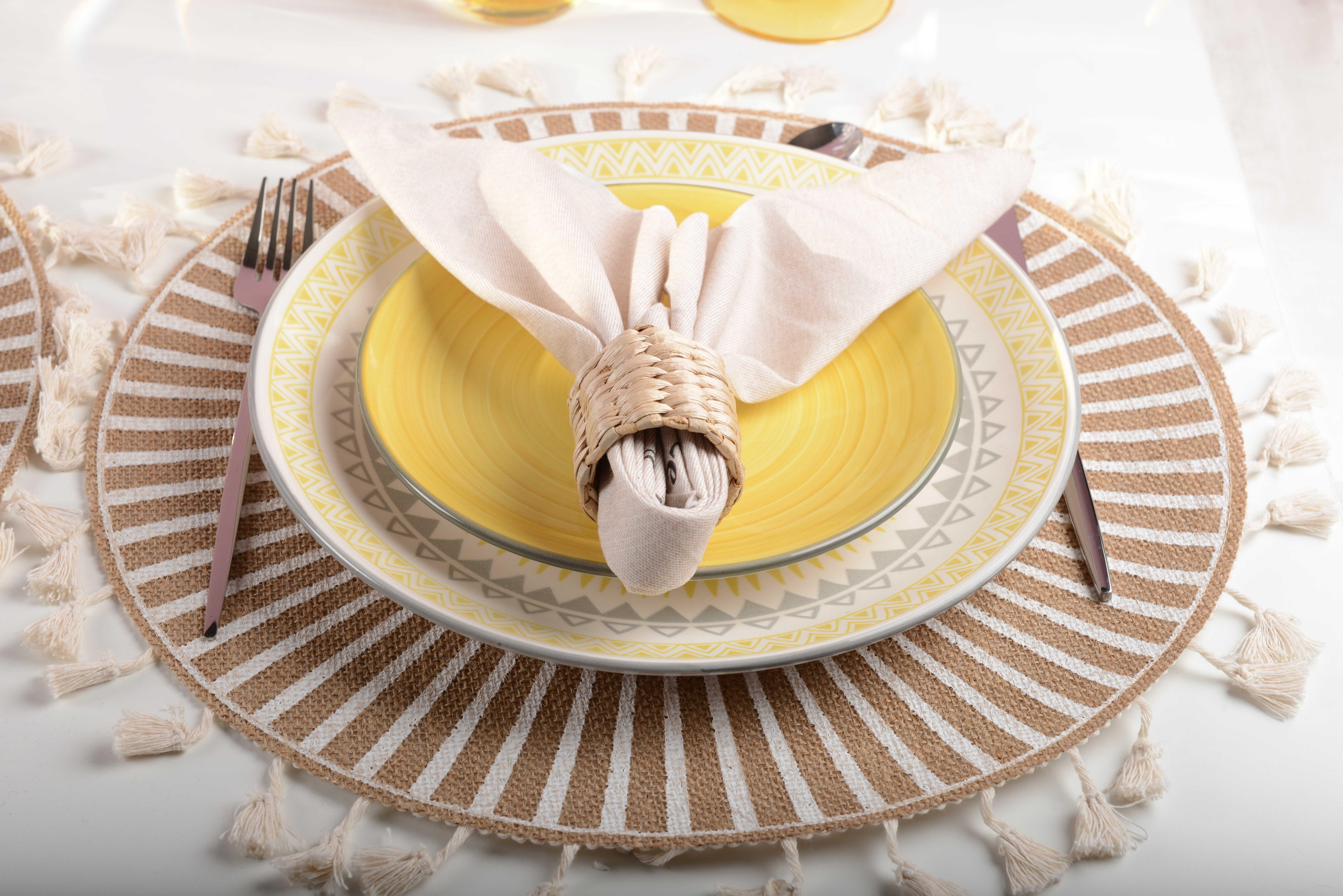 Aulica Einfacher gelber Dessertteller - Coachella  