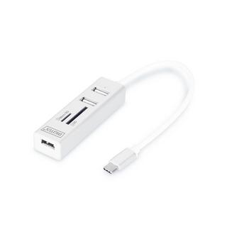 Digitus  USB Type-C™ OTG 3-Port Hub + Kartenleser 