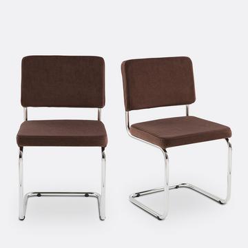 Lot de 2 chaises velours Sarva