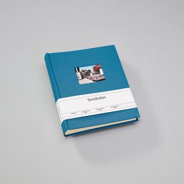 Semikolon Finestra Medium album fotografico e portalistino Blu 80 fogli Rilegatura all'inglese