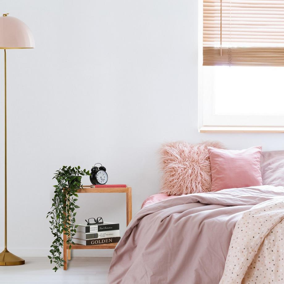 Northix Couchtisch aus Walnussholz mit Glasplatte  