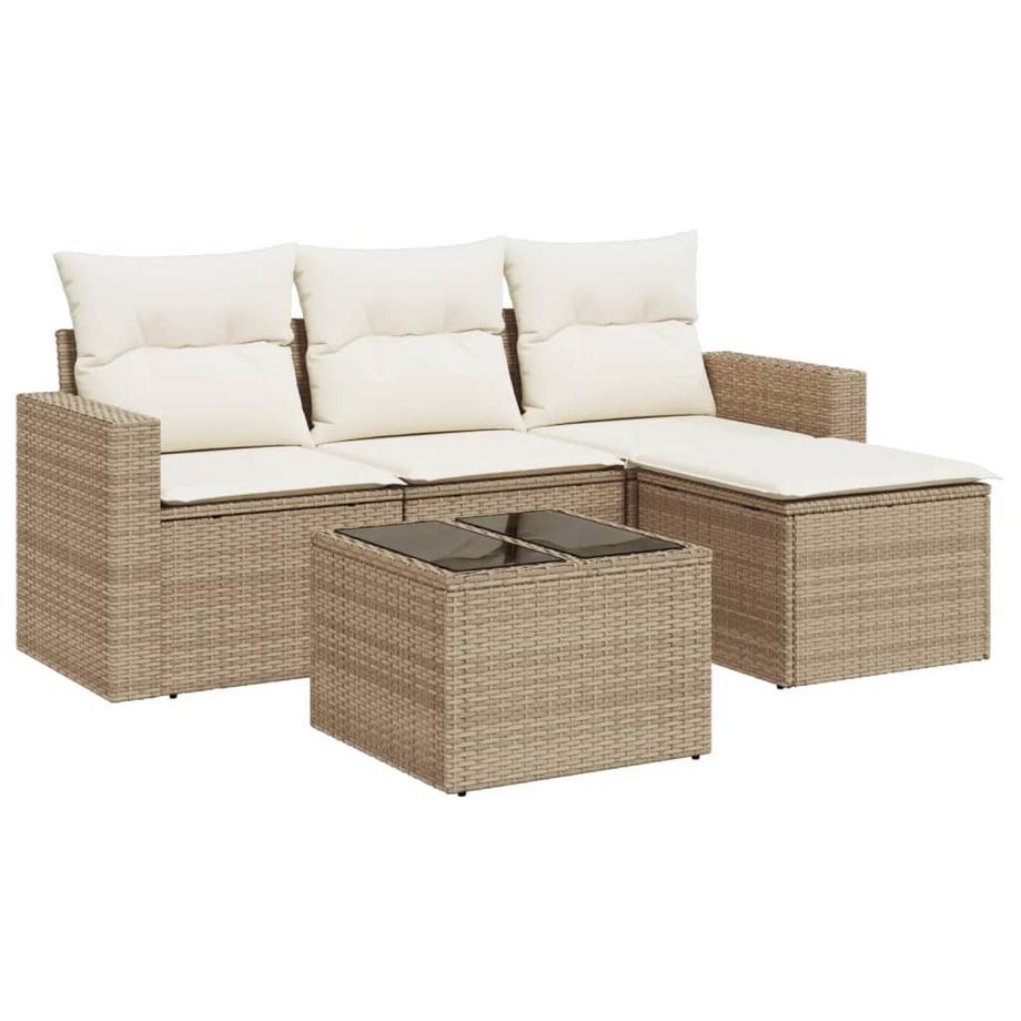 Ensemble de canapés de jardin rotin synthétique