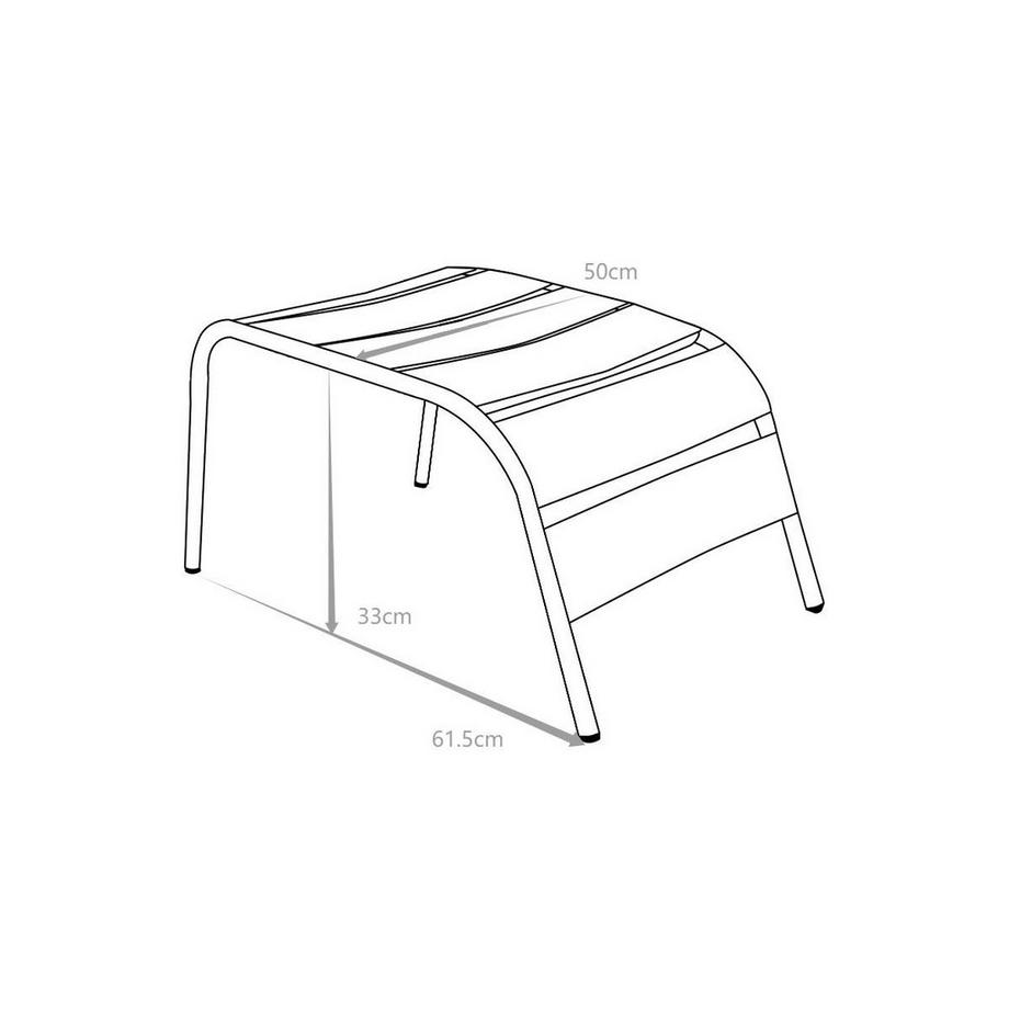 Vente-unique Fußbank - 51 x 60 x 32 cm - Metall - Dunkelblau - MIRMANDE von MYLIA  
