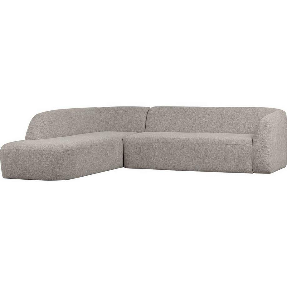 Ecksofa Sloping links Chenille offwhite 274x225