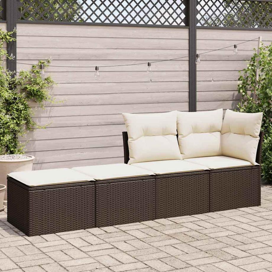 VidaXL set divano da giardino Polirattan  