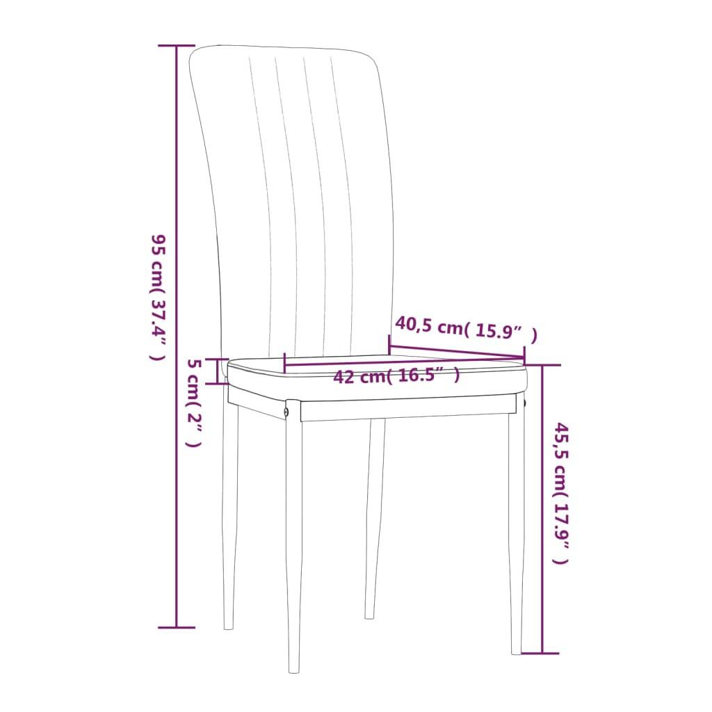 VidaXL Chaise de salle à manger velours  