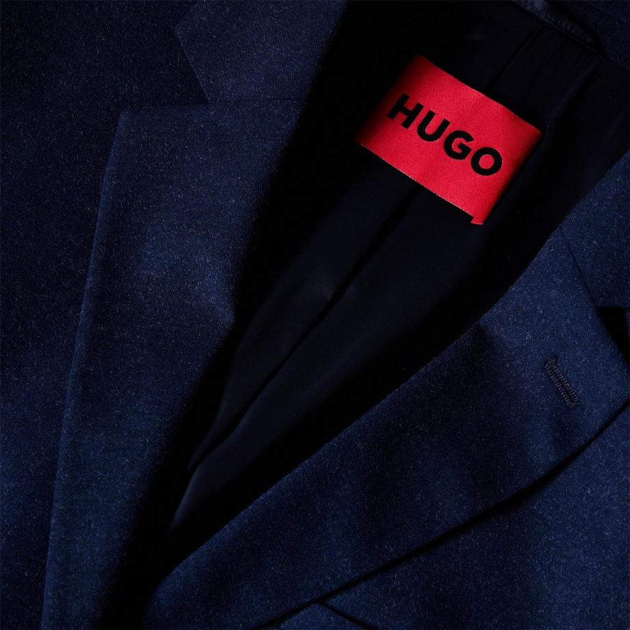 HUGO Blazer à revers crantés et fermeture à deux boutons  