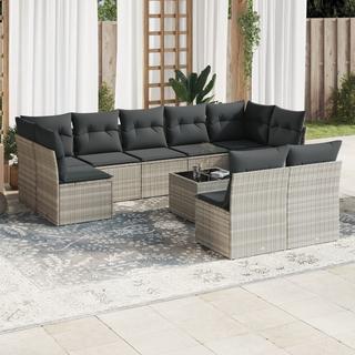 VidaXL set divano da giardino Polirattan  