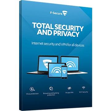 F-SECURE Total Security and Privacy Chinois traditionnel, Danois, Allemand, Néerlandais, Anglais, Finlandais, Français, Norvégien, Suédois Licence complète 1 année(s)