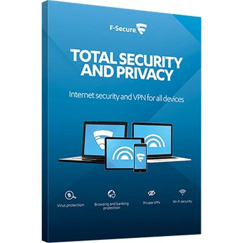 F-Secure  F-SECURE Total Security and Privacy Traditionelles Chinesisch, Dänisch, Deutsch, Niederländisch, Englisch, Finnisch, Französisch, Norwegisch, Schwedisch Vollversion 1 Jahr(e) 