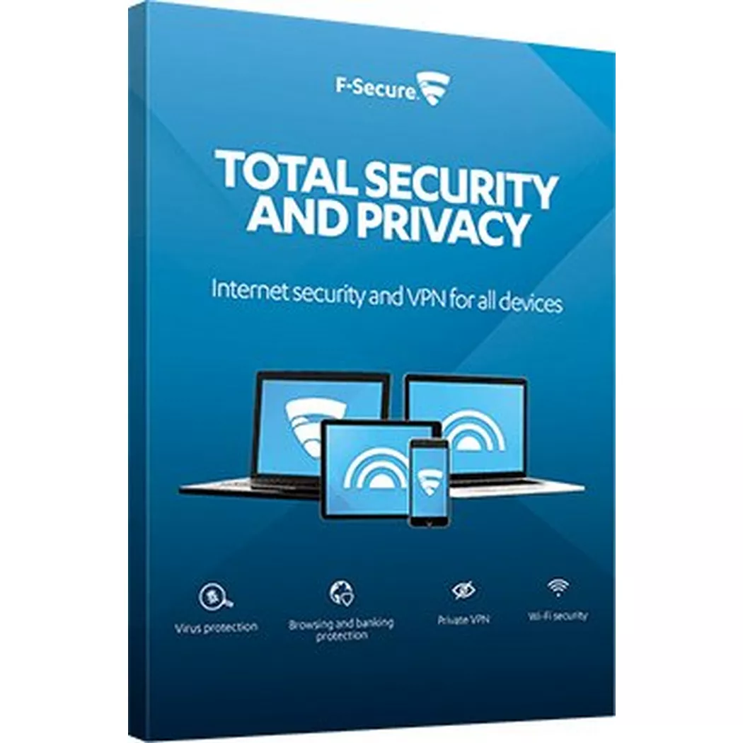 F-Secure -  Total Security and Privacy Traditionelles Chinesisch, Dänisch, Deutsch, Niederländisch, Englisch, Finnisch, Französisch, Norwegisch, Schwedisch Vollversion 1 Jahr(e)