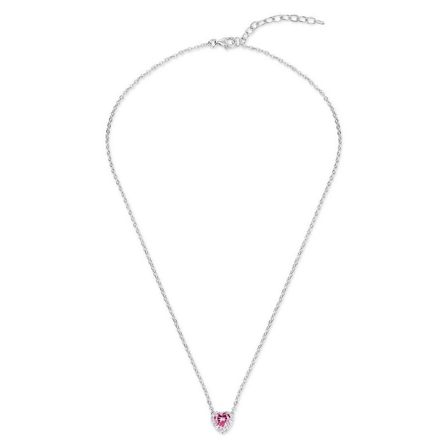 Glanzstücke München  Kette mit Anhänger Sterling Silber Zirkonia rosa 